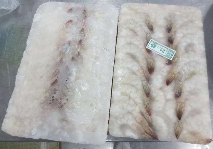 VANNAMEI PTO 帶鳳尾南美蝦肉 — frozen seafood product photo