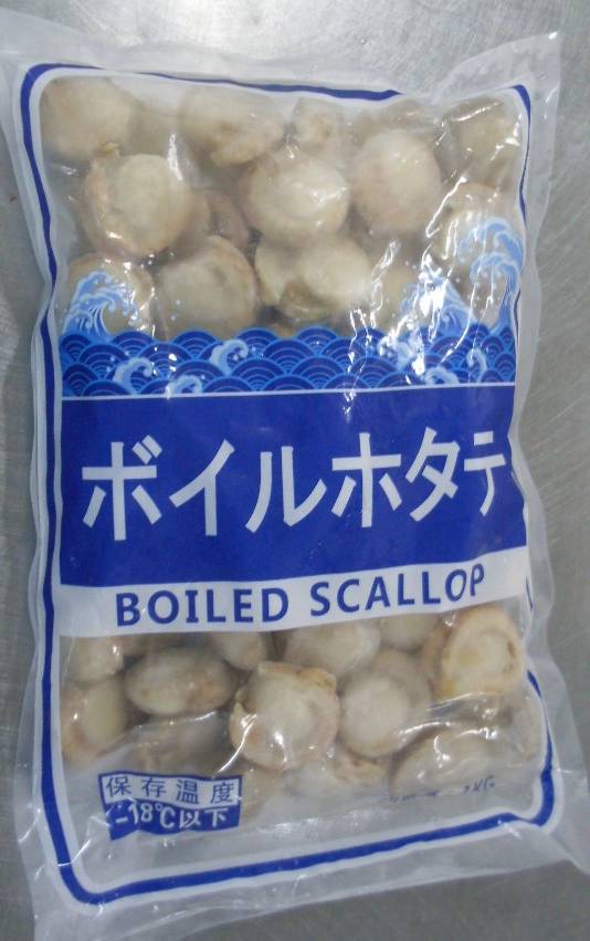 Boiled Scallop Meat 熟帆立貝 — frozen seafood product photo